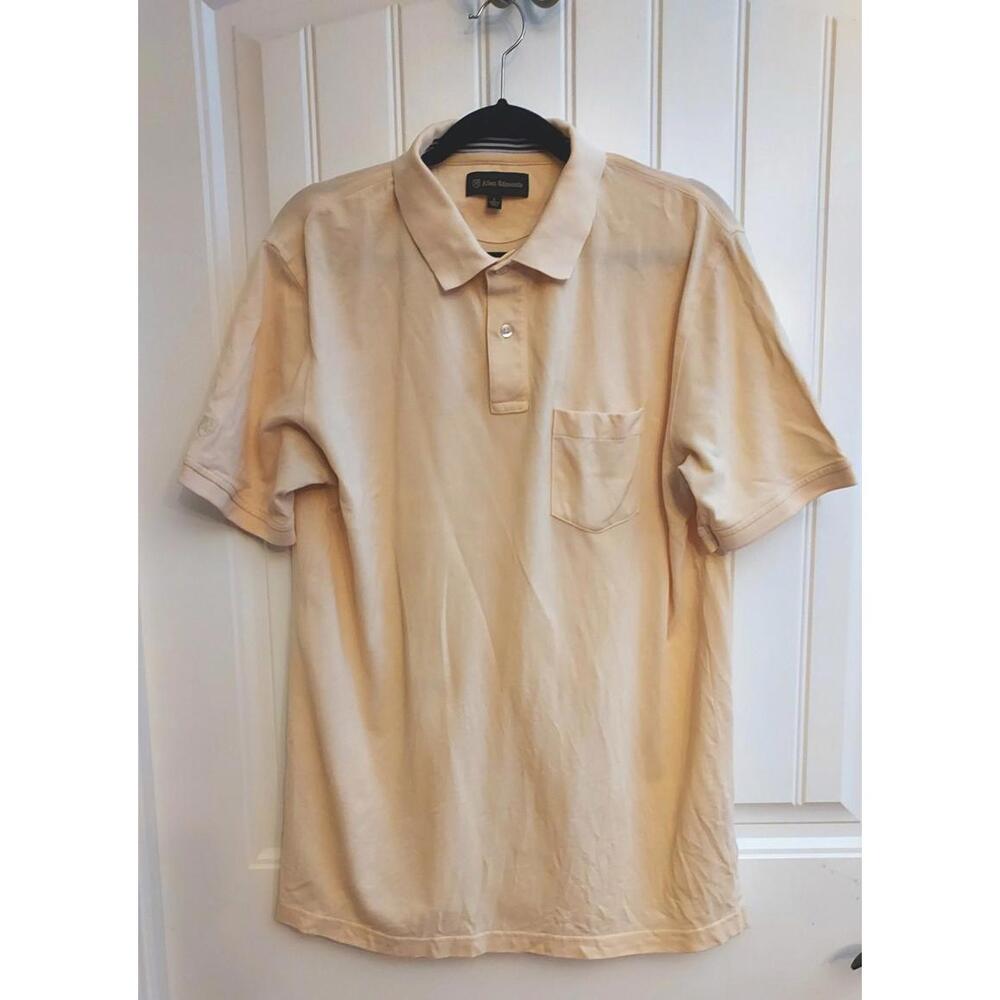 Allen Edmonds Mens LOT OF 2 green yellow 100% Pima Cotton Shirt Polo large golf - Picture 9 of 9
